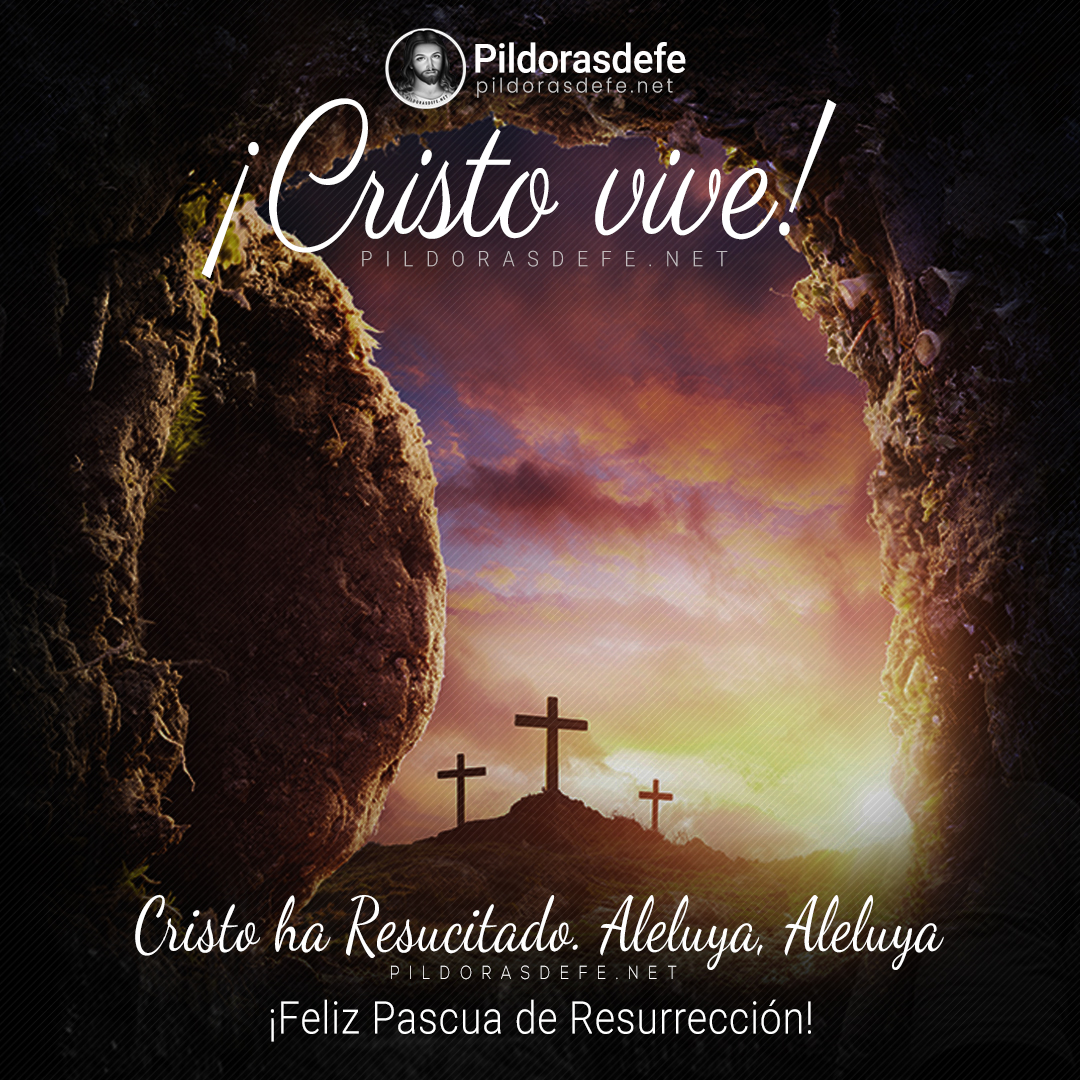 Píldoras de fe en Píldoras de fe en Instagram. Feliz Pascua de Resurrección. Domingo de Pascua. Feliz Pascua de Resurrección. Domingo de Pascua